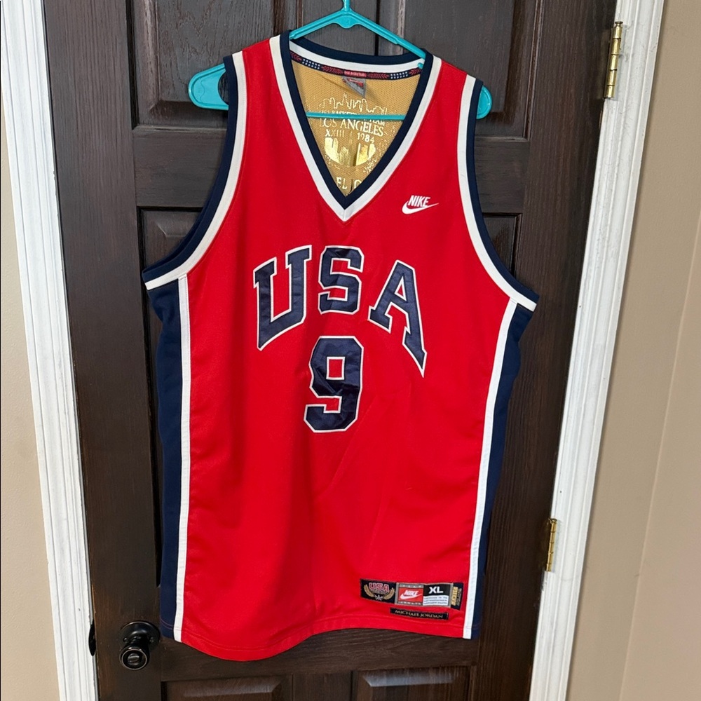 Nike USA Red and Blue Basketball Jersey